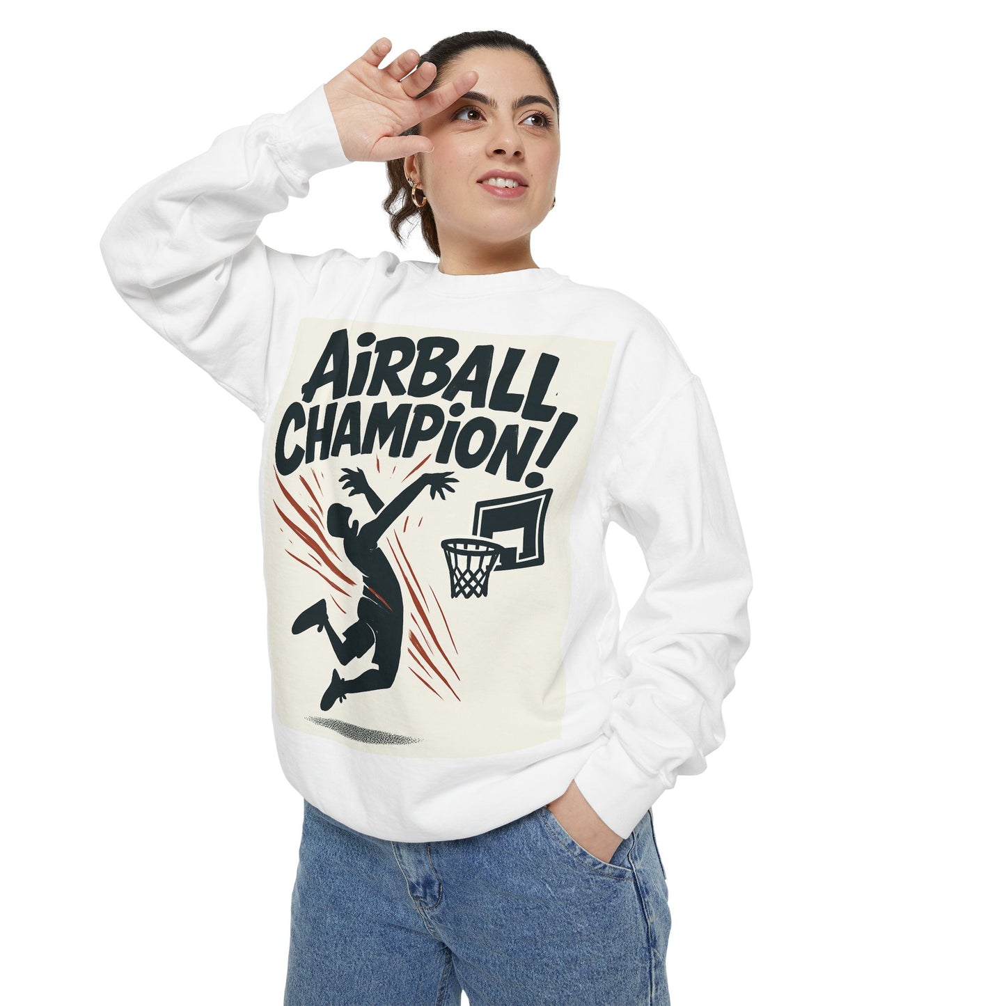 Airball Champion Sweatshirt, Unisex Athletic Apparel, Basketball Gifts, Sportswear for Him/Her, Active Lifestyle, Casual Comfort