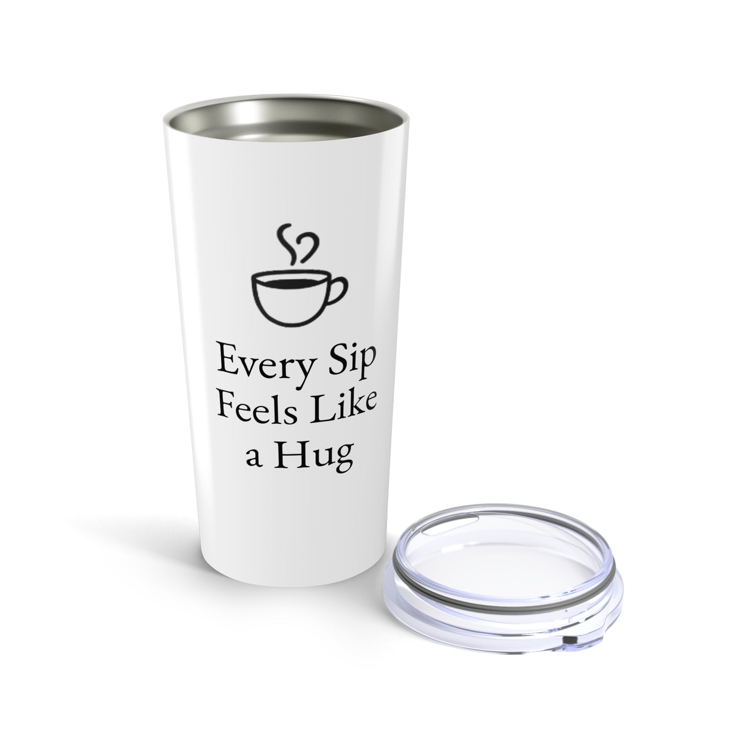 Warm Embrace Tumbler 20oz, Coffee Mug, Insulated Drinkware, Gift for Coffee Lovers, Hydration Companion, Emotional Support Cup