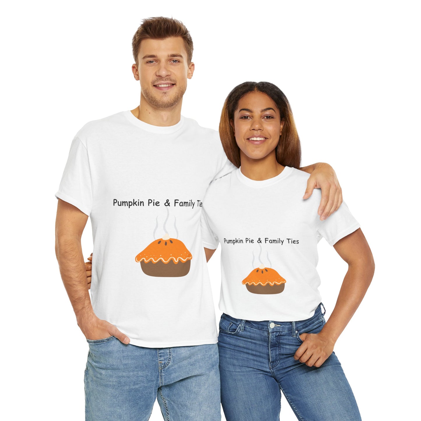 Pumpkin Pie Family Tee, Fall T-Shirt, Thanksgiving Gift, Unisex Cotton Shirt, Family Reunion Apparel, Autumn Celebration Wear