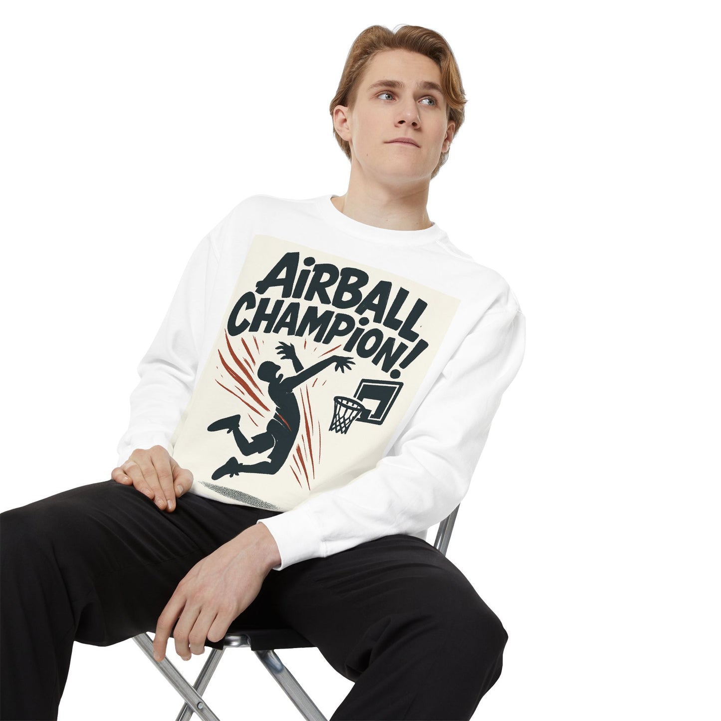 Airball Champion Sweatshirt, Unisex Athletic Apparel, Basketball Gifts, Sportswear for Him/Her, Active Lifestyle, Casual Comfort