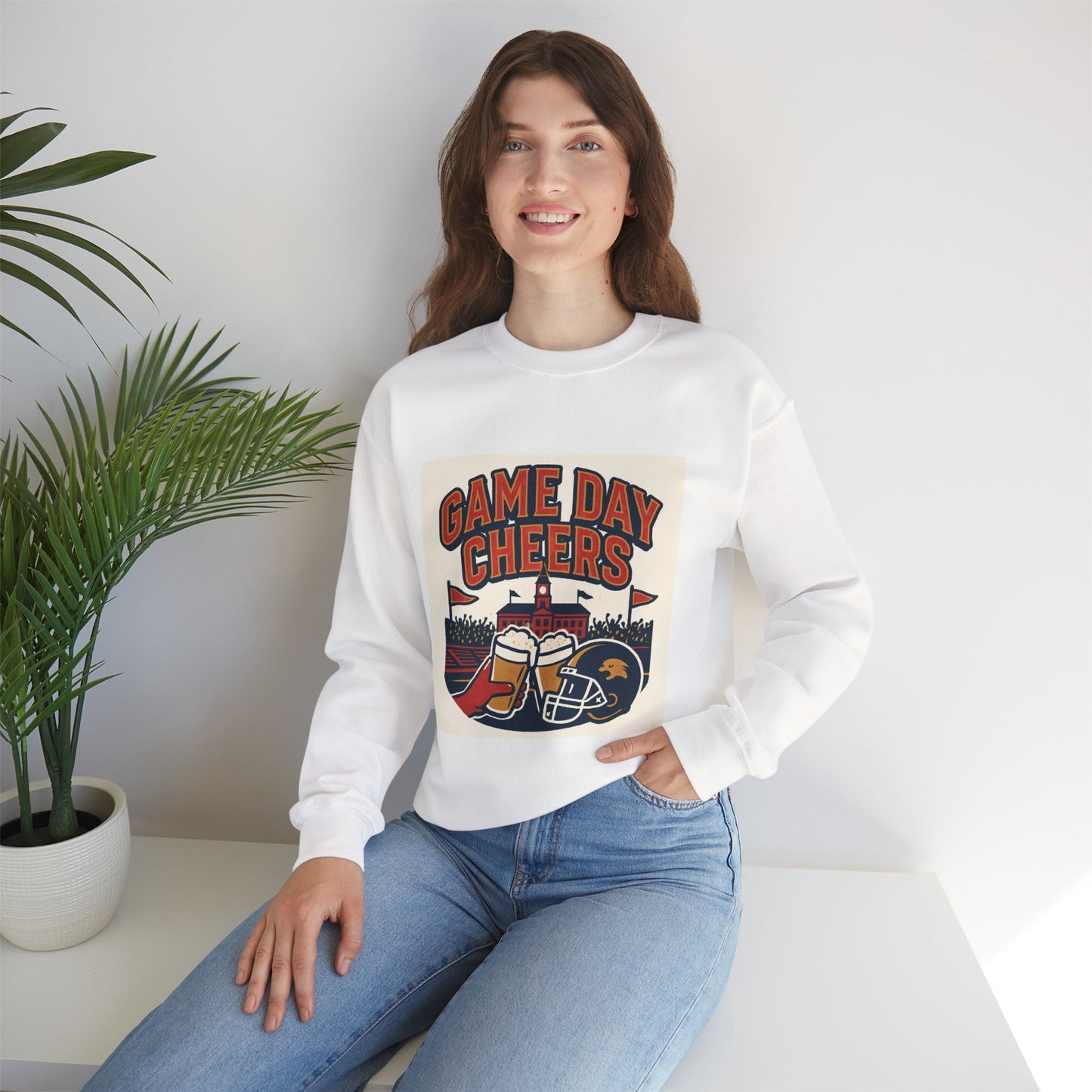 Game Day Cheers Sweatshirt – Unisex Heavy Blend – Perfect for Sports Fans, Tailgating, Game Day, and Cozy Casual Wear