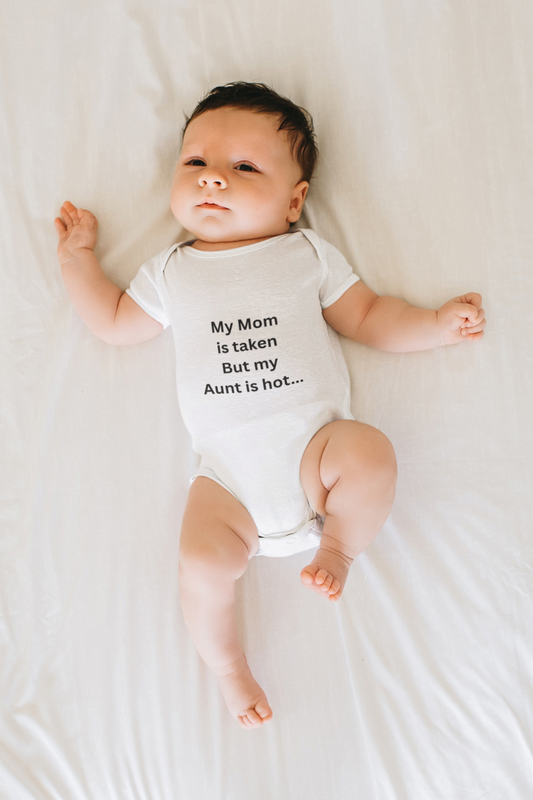 Funny Infant Bodysuit, Baby Shower Gift, Cute Baby Outfit, Family Humor Babywear, Aunt and Mom Gift