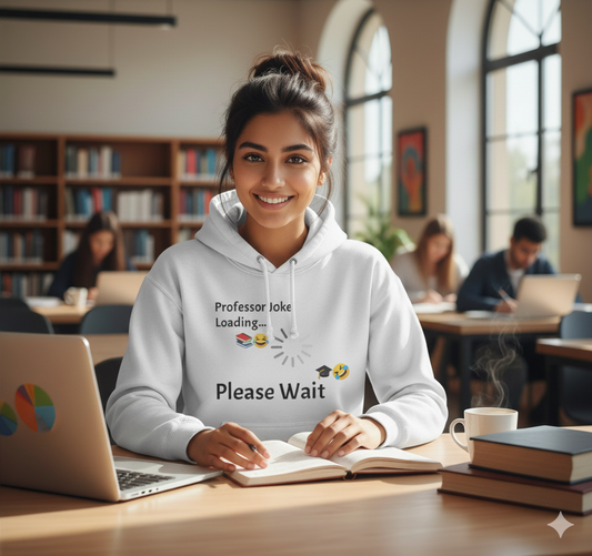Humorous Hoodie with Professor Joke Loading Design, Comfortable Sweatshirt for Teachers and Students, Fun Gift for Birthdays, Back to [...]