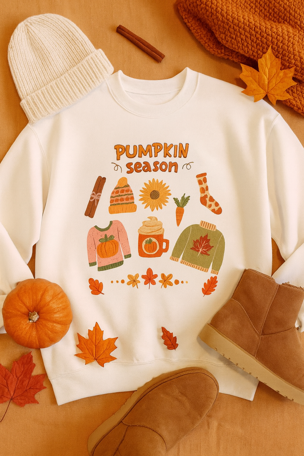 Pumpkin Season Sweatshirt 🍂✨Cozy Pumpkin Season Sweatshirt, Fall Fashion, Thanksgiving Gift, Autumn Apparel, Seasonal Wear, Unisex Crewneck