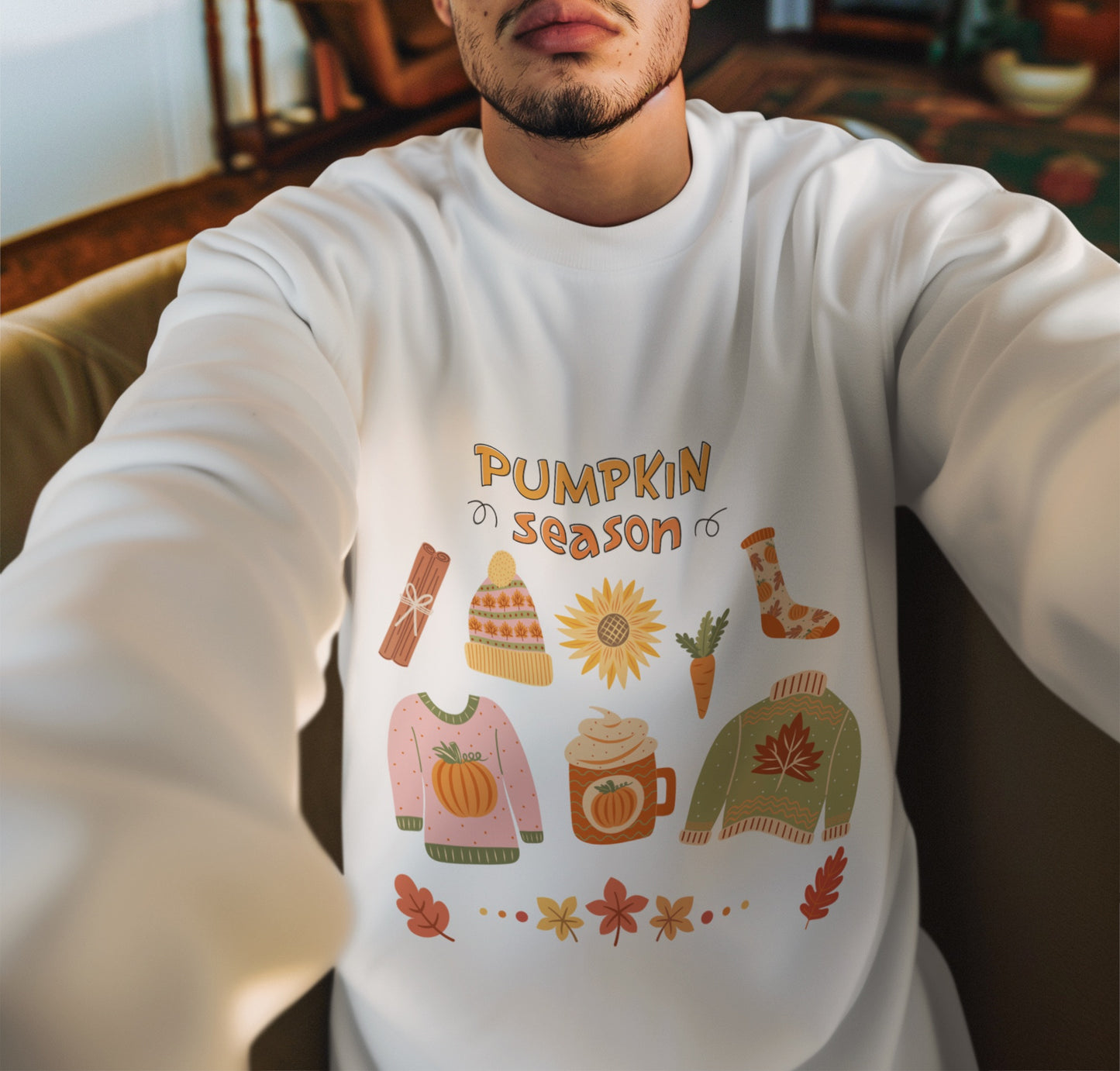 Pumpkin Season Sweatshirt 🍂✨Cozy Pumpkin Season Sweatshirt, Fall Fashion, Thanksgiving Gift, Autumn Apparel, Seasonal Wear, Unisex Crewneck