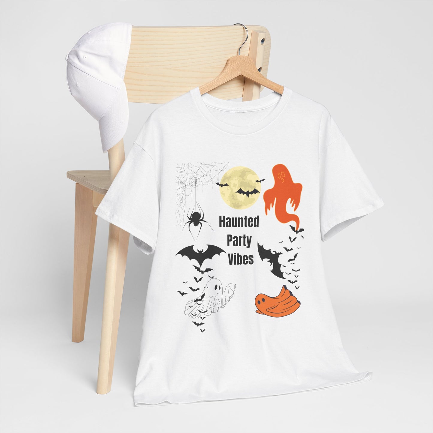Spooky Haunted Party Vibes Tee  Unisex College Tee The Halloween Shirt for College Nights & Campus Parties