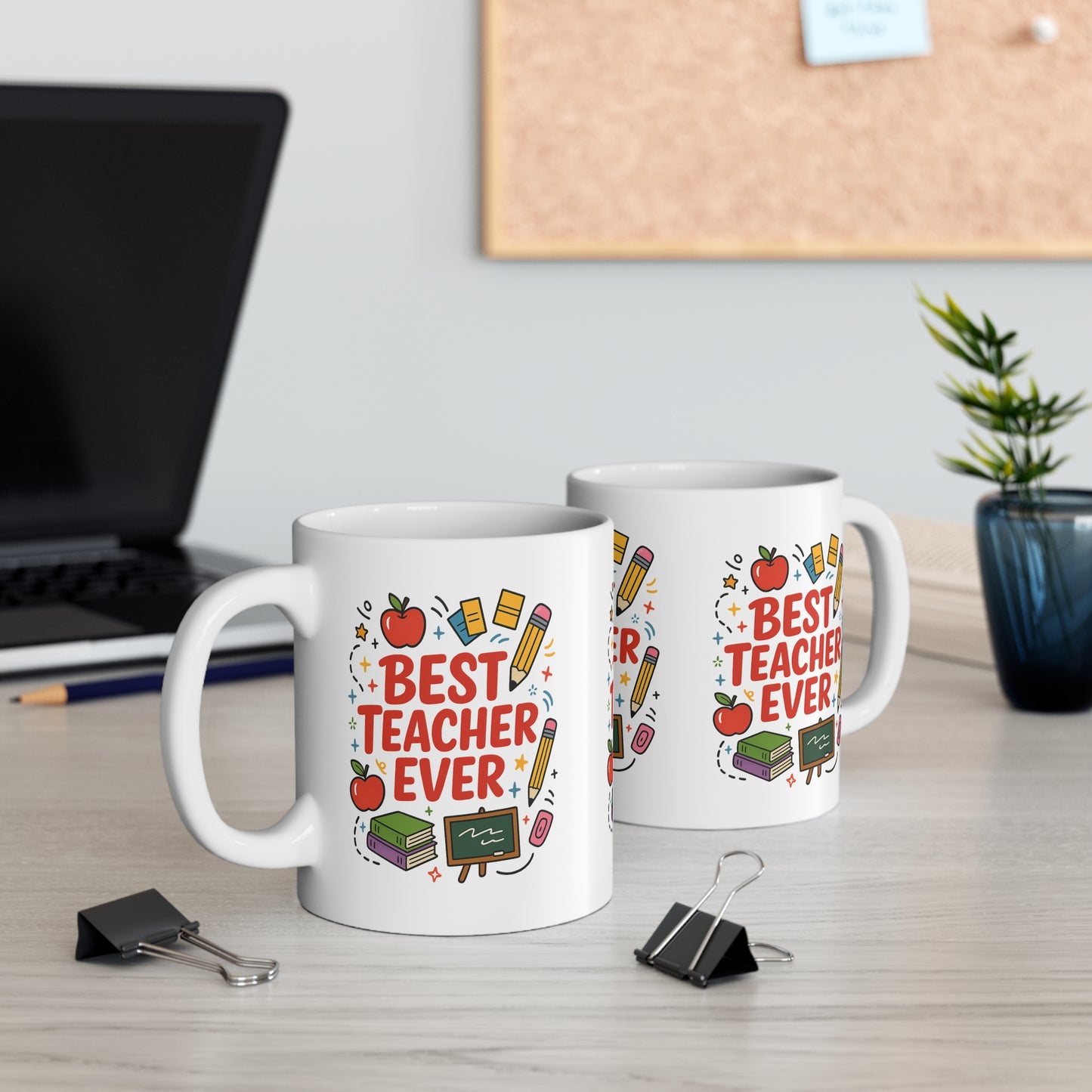 Best Teacher Ever Mug, Gift for Educators, Teacher Appreciation, School Supplies, Coffee Mug, Classroom Decor