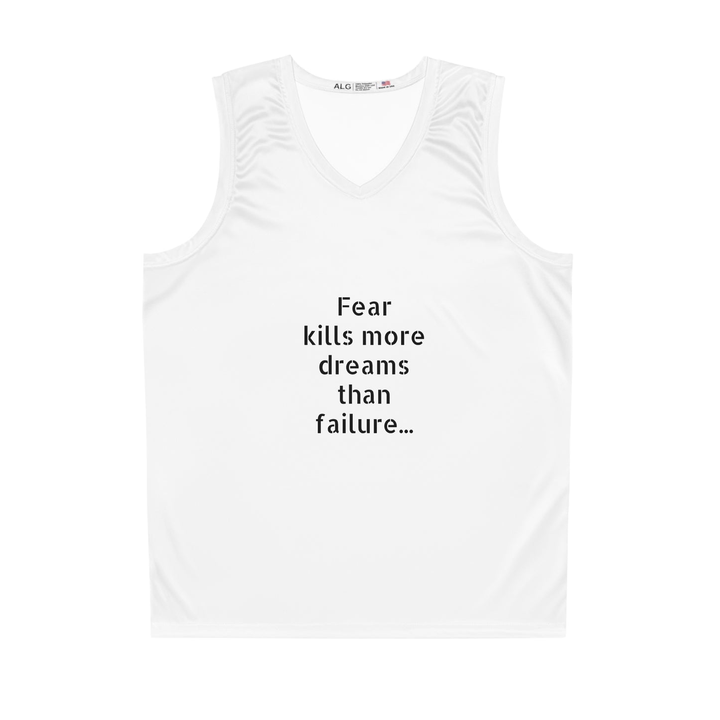 Inspirational Basketball Jersey with Motivational Quote, Great for Athletes, Fans, Sports Events, Fitness and Gift Giving