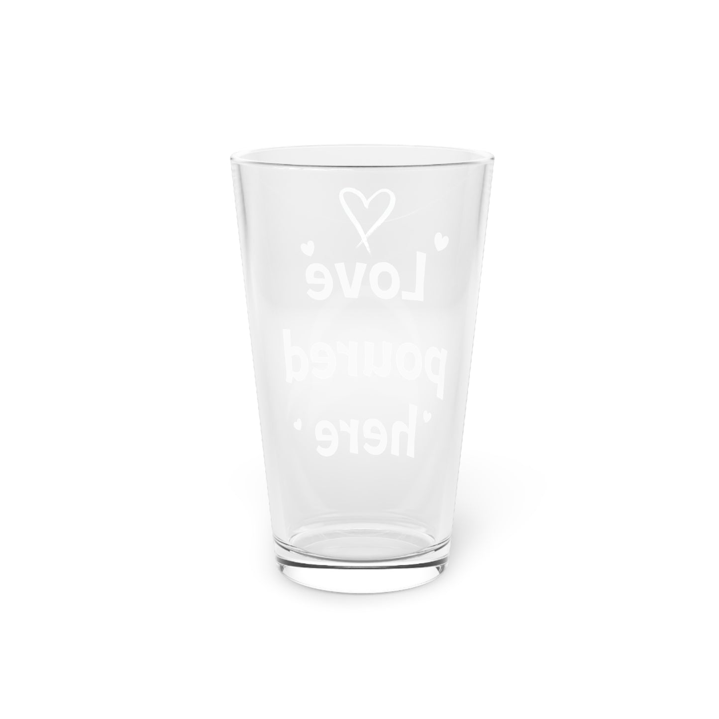 Personalized Pint Glass, Love Poured Here - Perfect for Weddings, Anniversaries, Housewarmings, Custom Drinkware, Gift for Couples