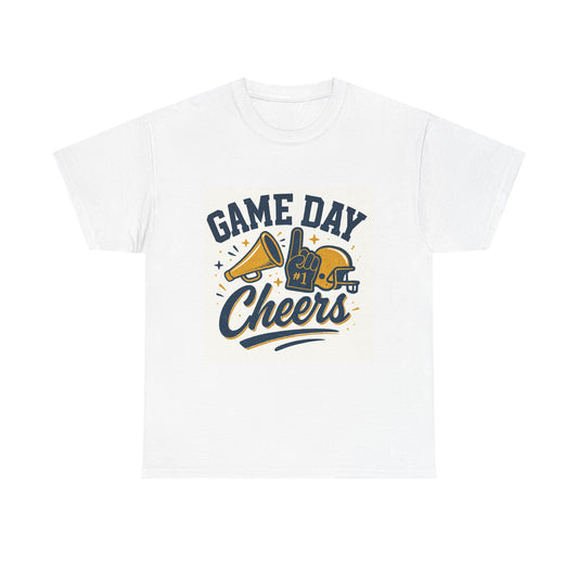 Game Day Cheers Unisex Heavy Cotton Tee, Sports Fan Apparel, Game Day Shirt, Tailgate Tee, Gift for Sports Lovers