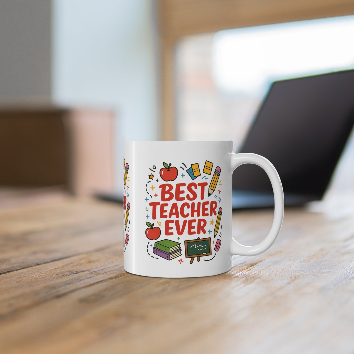 Best Teacher Ever Mug, Gift for Educators, Teacher Appreciation, School Supplies, Coffee Mug, Classroom Decor