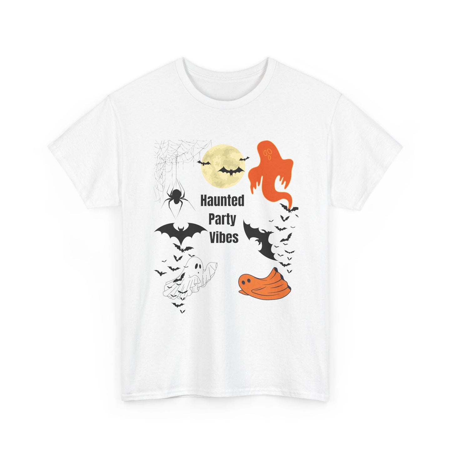 Spooky Haunted Party Vibes Tee  Unisex College Tee The Halloween Shirt for College Nights & Campus Parties