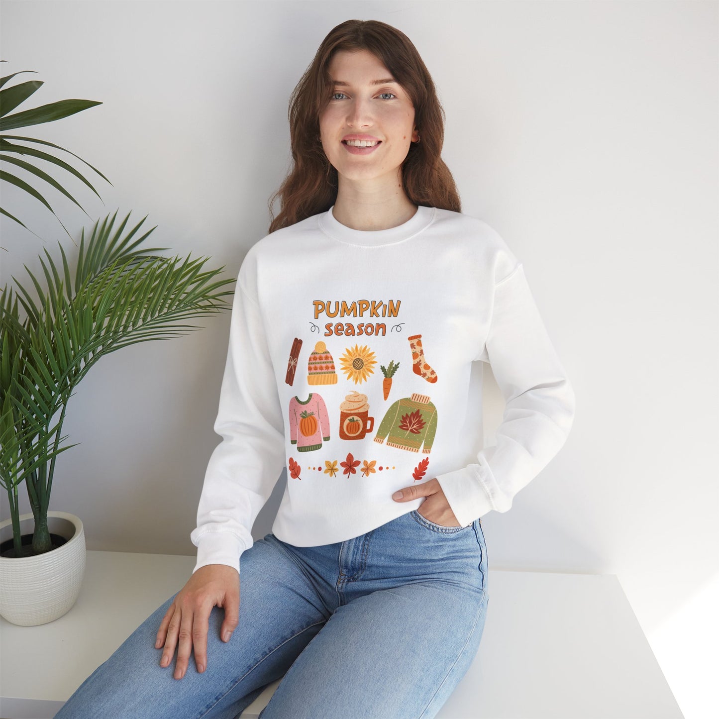 Pumpkin Season Sweatshirt 🍂✨Cozy Pumpkin Season Sweatshirt, Fall Fashion, Thanksgiving Gift, Autumn Apparel, Seasonal Wear, Unisex Crewneck