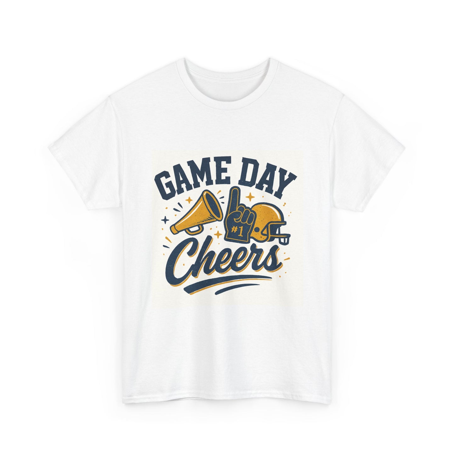 Game Day Cheers Unisex Heavy Cotton Tee, Sports Fan Apparel, Game Day Shirt, Tailgate Tee, Gift for Sports Lovers
